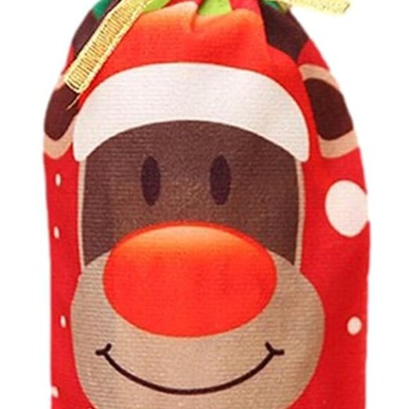 New Christmas Wine Bottle Covers Bags Holiday Wine Bottle decor Snowman & Reinde - Picture 3 of 3